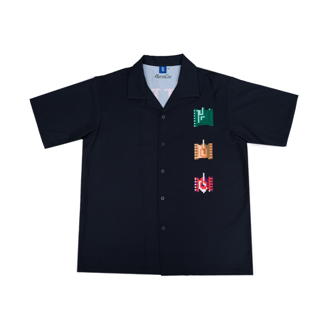 Shirt Hawaii Battle City Menu Black