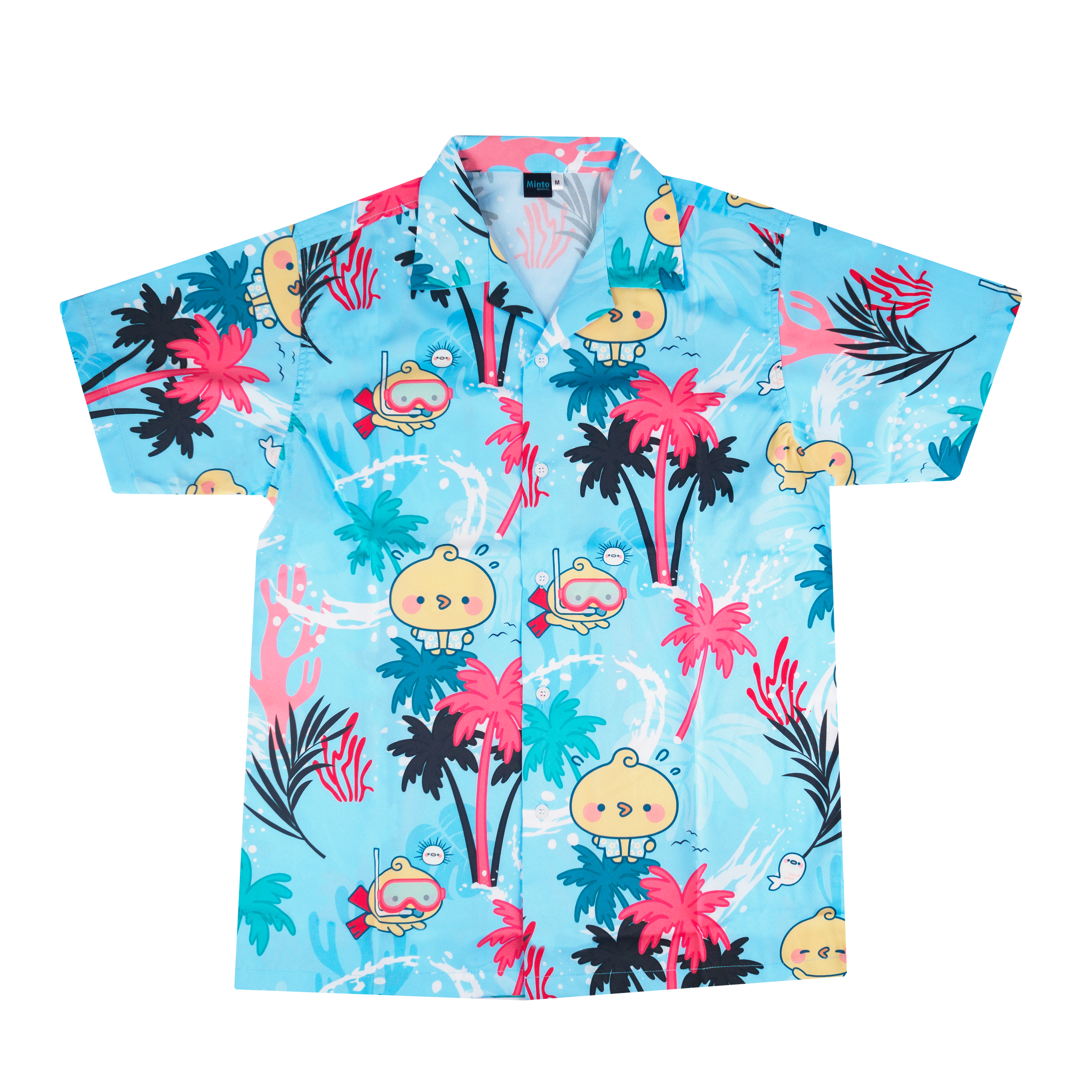 Shirt Hawaii Piyomaru Songkran Blue Sea