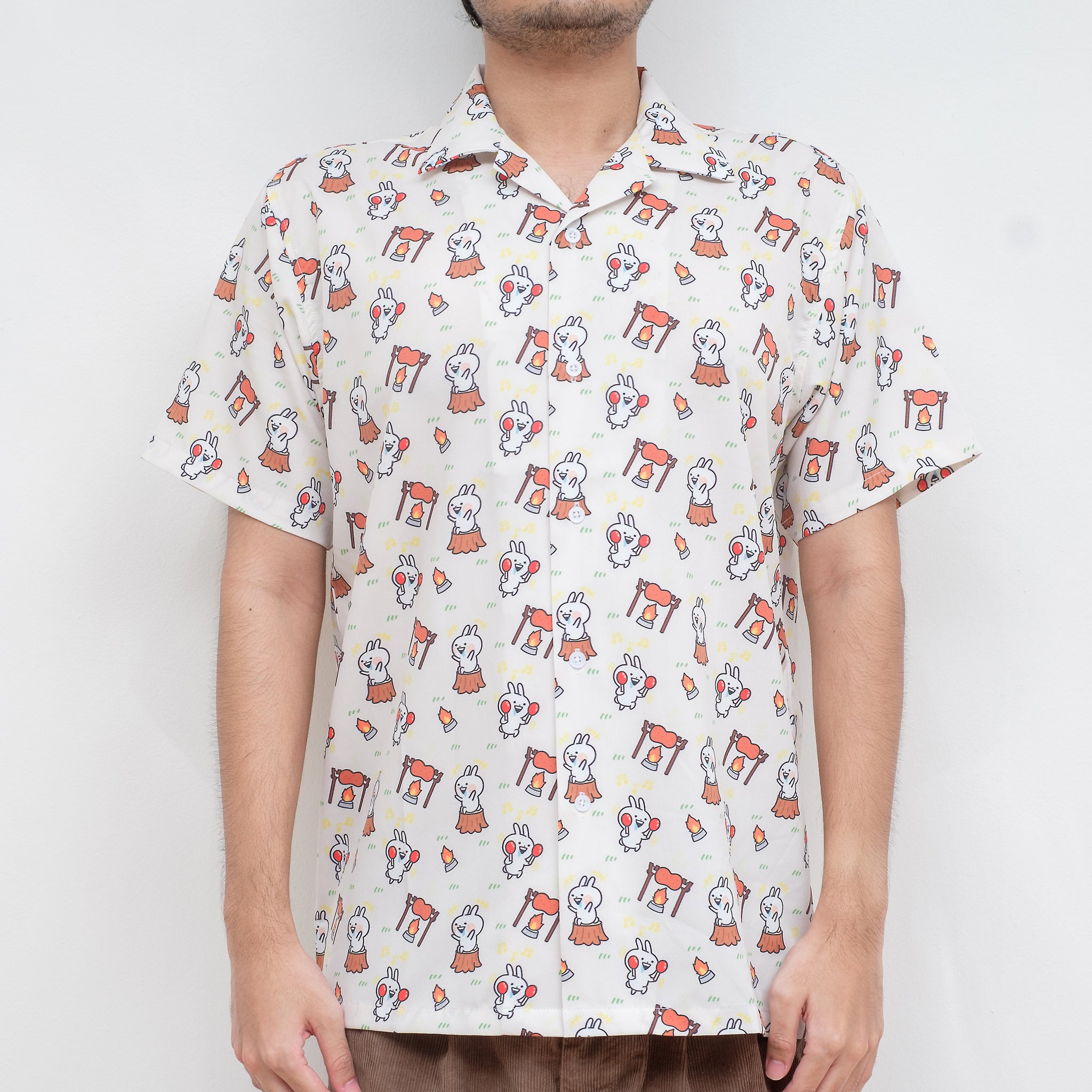Shirt Hawaii Usagyuuun Camping Cream