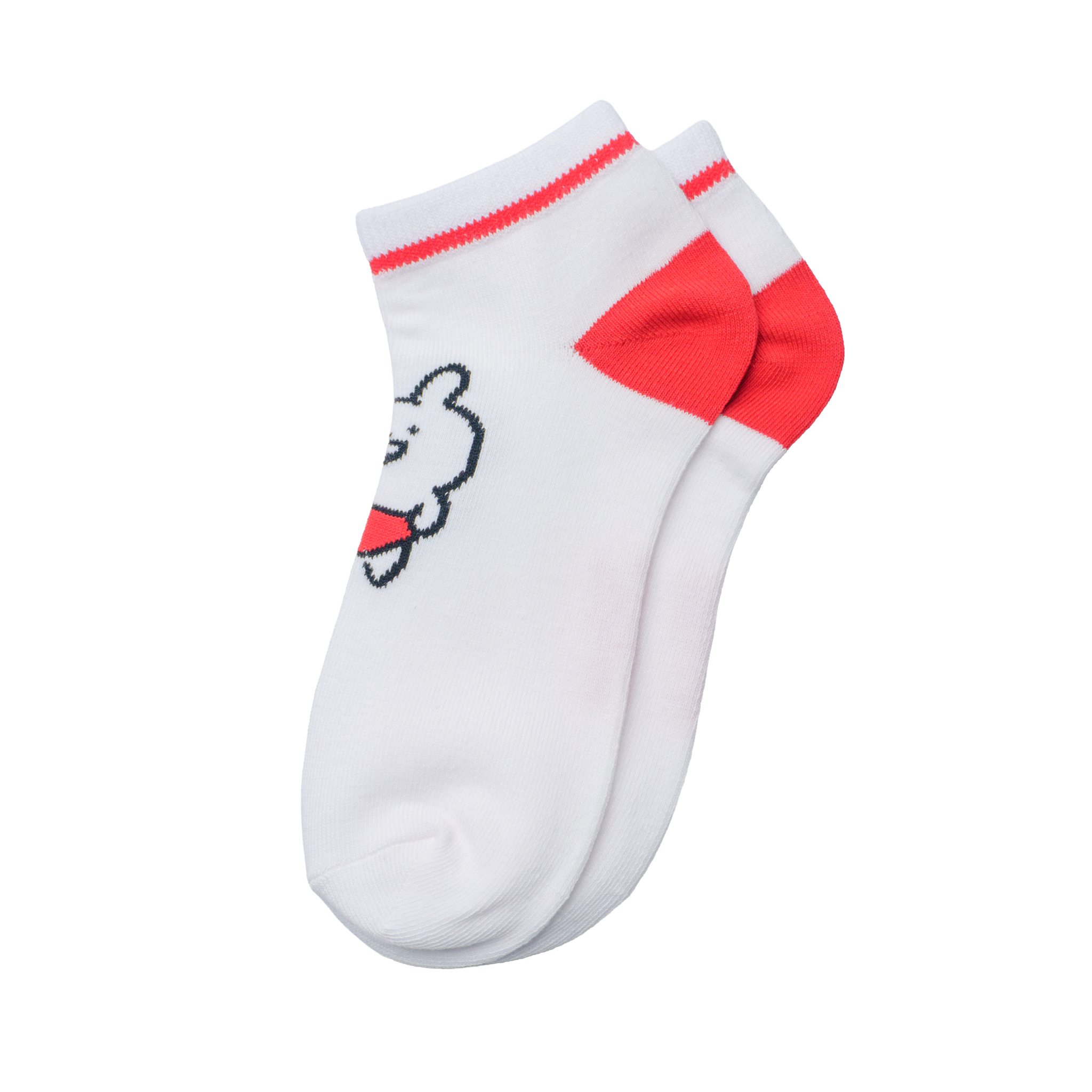 Usagyuuun Red Pant Short Sock White