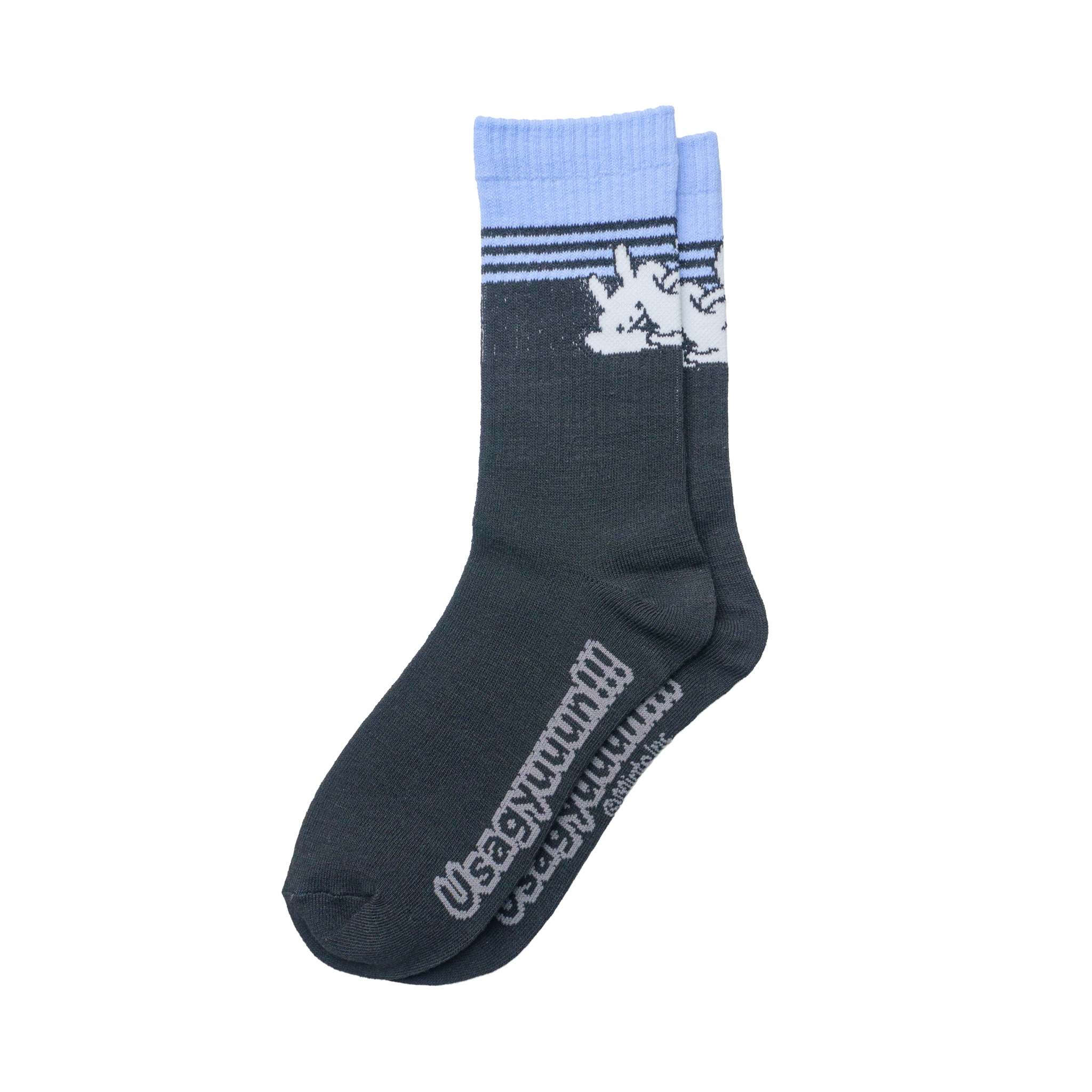 Usagyuuun Greeting Long Sock Black