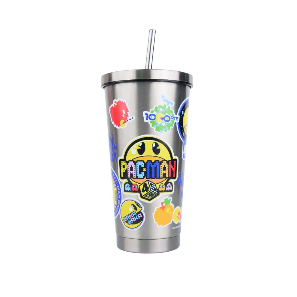 Pac-Man Waka Waka Tumbler Silver