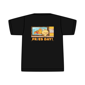 Piyomaru Fries Day! T-shirt [Black]