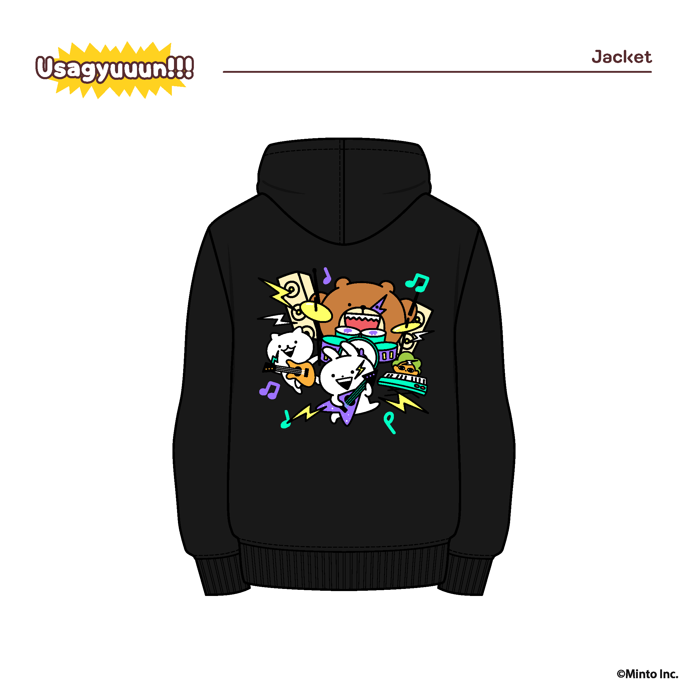 Jacket Usagyuuun Rock Band Black