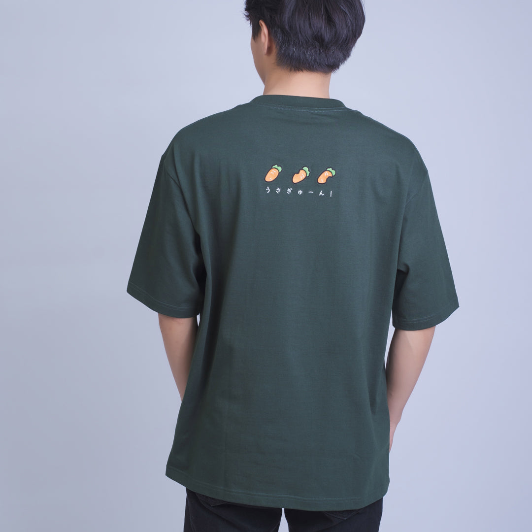 T-Shirt Usagyuuun Face [Oversize] Green