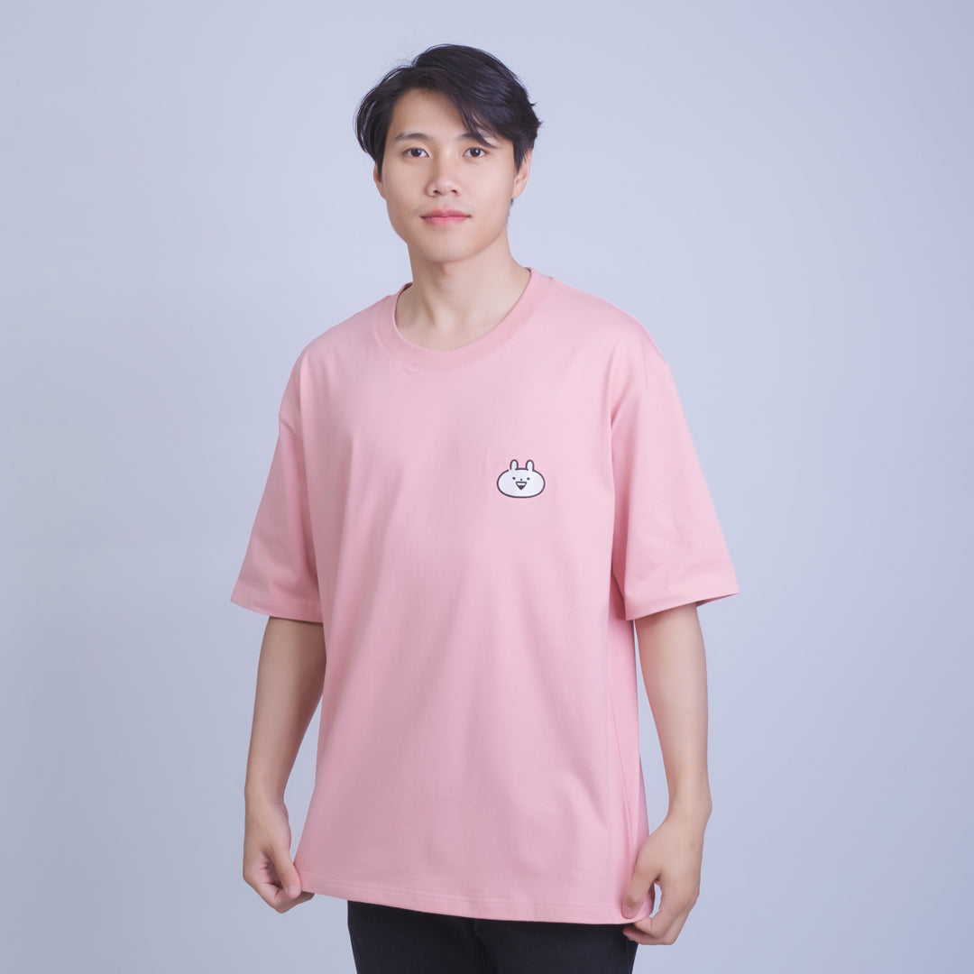 T-Shirt Usagyuuun Face [Oversize] Pink