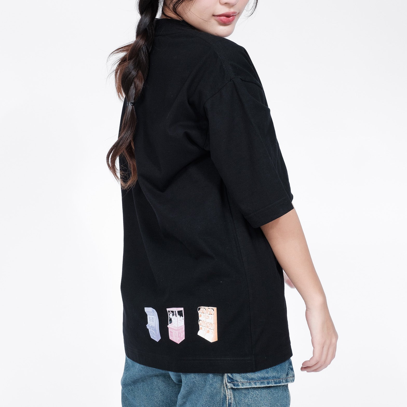 Usagyuuun "Let's Play" T-shirt [Oversized] [Black]