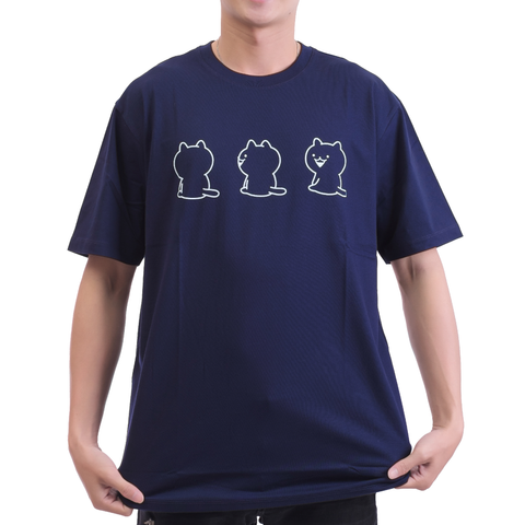 Nekogyuuun Look Back T-Shirt [Usagyuuun] [Navy]