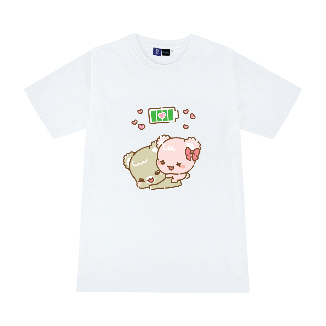 [Pre-Order] T-Shirt SugarCubs Heart Charger Duo White