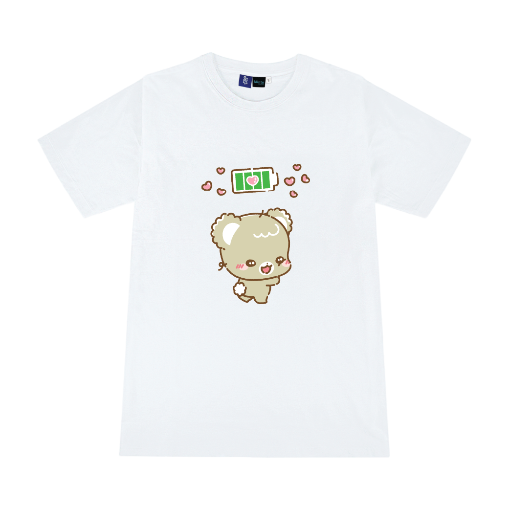 [Pre-Order] T-Shirt SugarCubs Heart Charger Mocha White