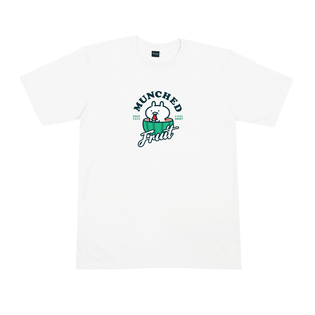 T-Shirt Usagyuuun Munched Fruit [White]