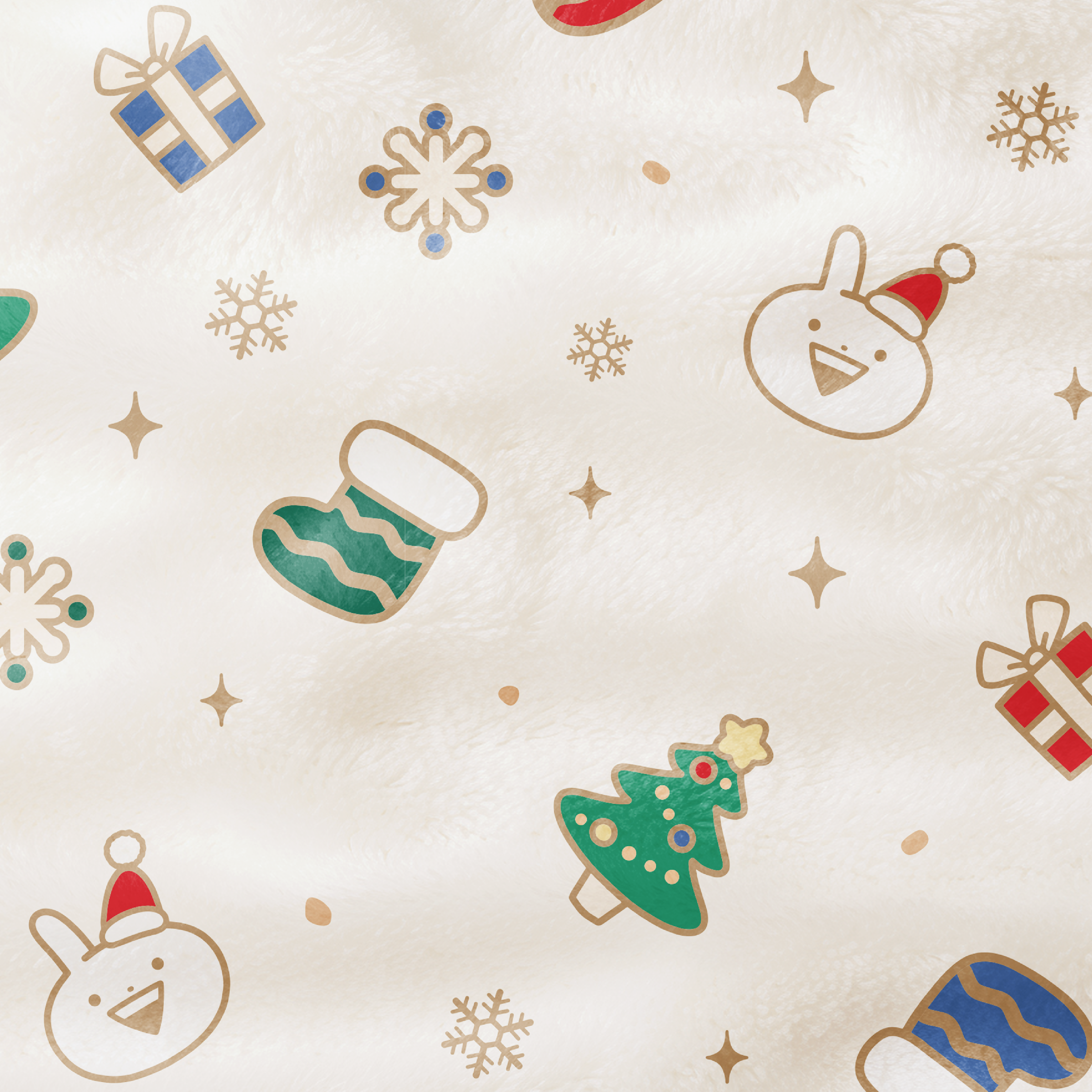 Usagyuuun Christmas Blanket [Cream]