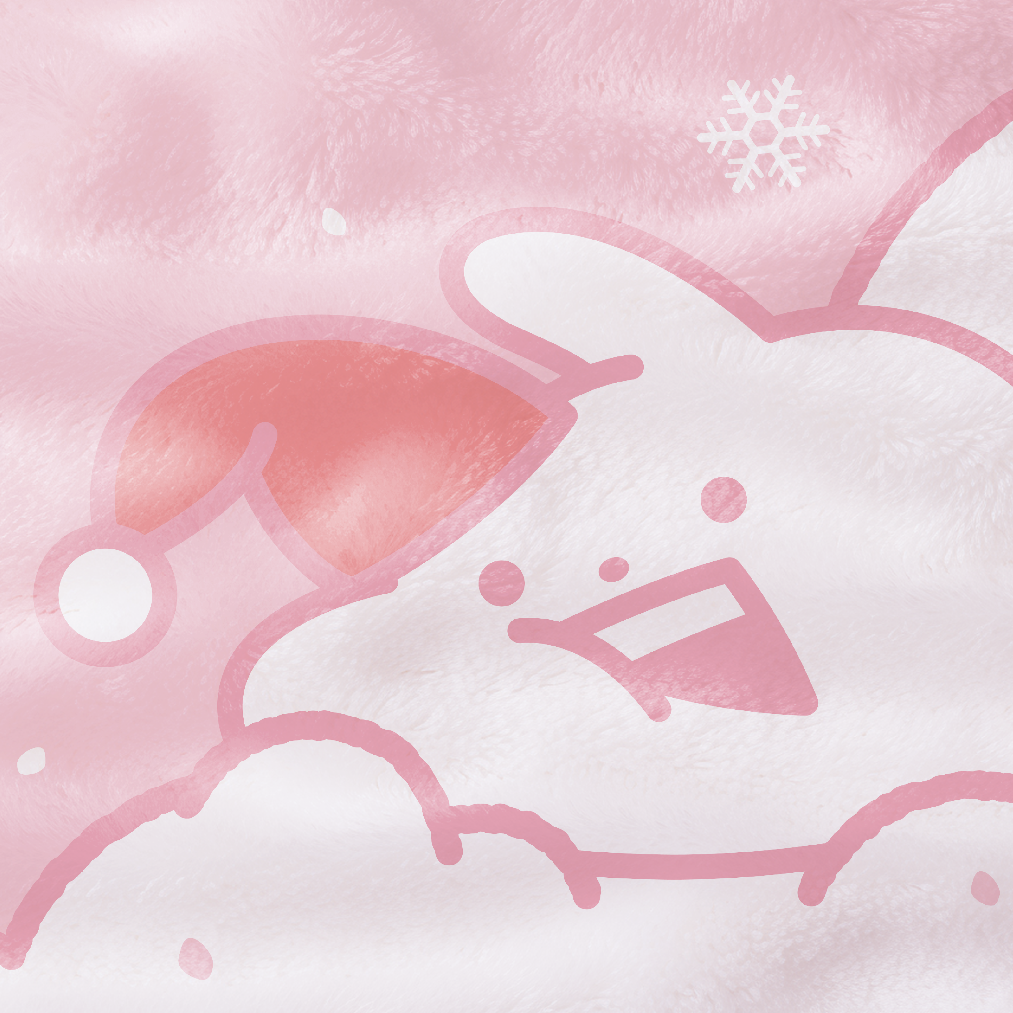 Usagyuuun Christmas Ice Flakes Blanket [Pink]