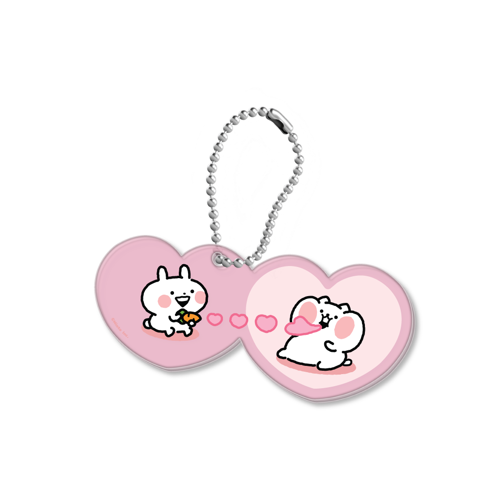 [Pre-Order] Usagyuuun Fast and Fuzzy Heart Acrylic Keychain