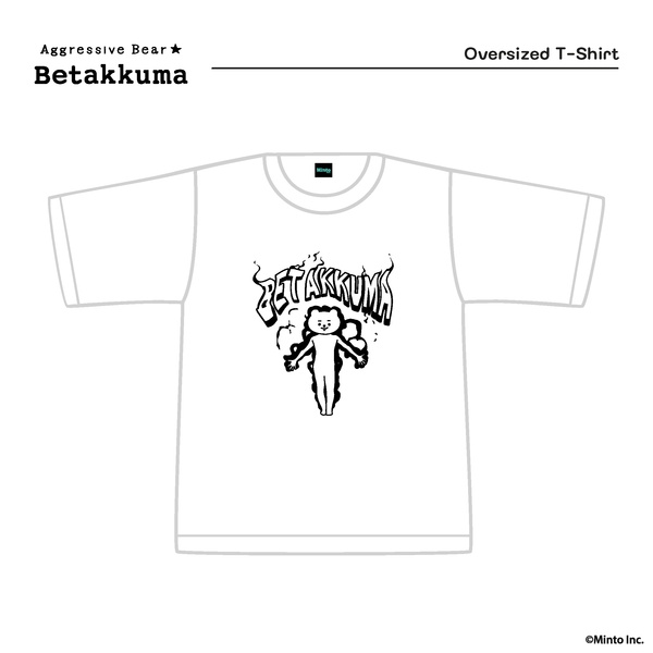 Blast Betakkuma T-shirt [Oversize] [White]